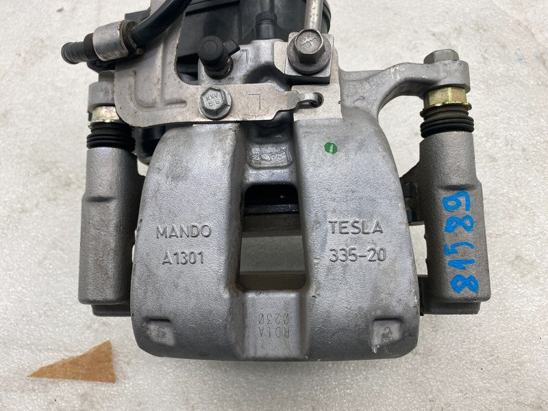 104462300F ⭕ 2017-2025 Tesla Model 3 Rear Left Caliper w/ Brake Line Hose BASE 1044623-00-F