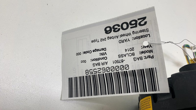 A2188603402 ⭕ 13-17 Mercedes-Benz B-Class W246 W242 Front Steering Wheel Airbag A2188603402