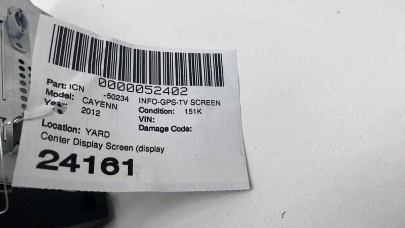 7PP919193 2011-2016 Porsche Cayenne Dash Info Navigation Display Screen Monitor CD Player