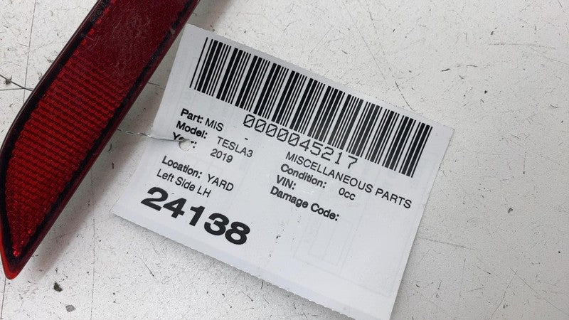 ⭕ 2017-2023 Tesla Model 3  Rear Side Bumper Light Reflector Lamp Left 