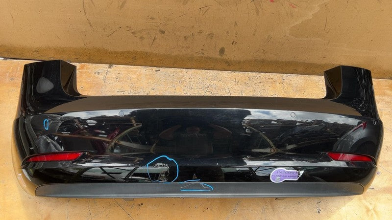 ⭕ 2017-2022 Tesla Model 3 Rear Bumper Cover w/ Park Sensor & Harness Black PBSB