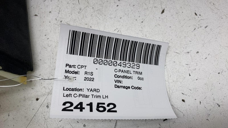 2022-2024 Rivian R1S Rear Driver Side C-Pillar Upper Trim Cover Panel 