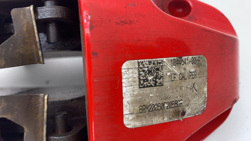 1044641 00 F ⭕ 2017-2023 Tesla Model 3 Front Performance Brake Caliper Red Left 1044641-00-F