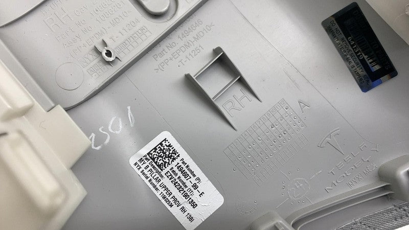 ⭕2020-2024 Tesla Model Y Right Side B-Pillar Upper Trim Cover Panel 14