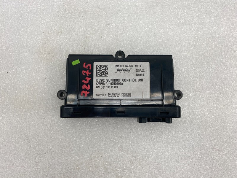 100751200B ⭕ 12-20 Model S MS Sunroof Controller Moon Roof Control Module Unit 1007512-00-B