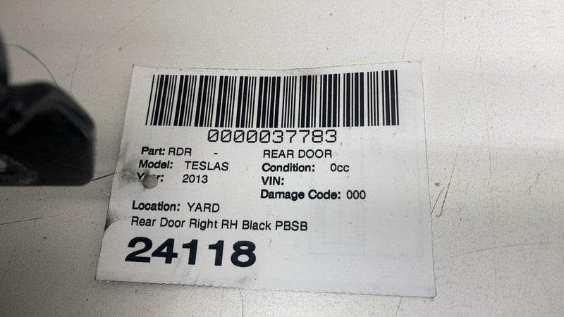 ⭕2012-2015 Tesla Model S Rear Passenger Side Door Shell Panel Right Bl