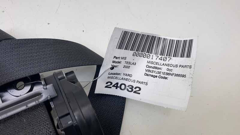 1081279 01 H ⭕ 2017-2023 Tesla Model 3 Front 1st Row Seat Belt & Retractor Right 1081279-01-H