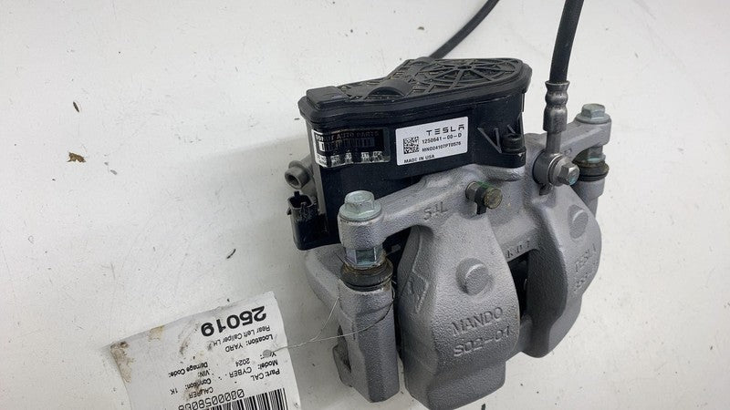 1250641-00-D ⭕ 24-25 Tesla Cybertruck Rear Left Mando Brake Caliper Silver OEM 1250641-00-D