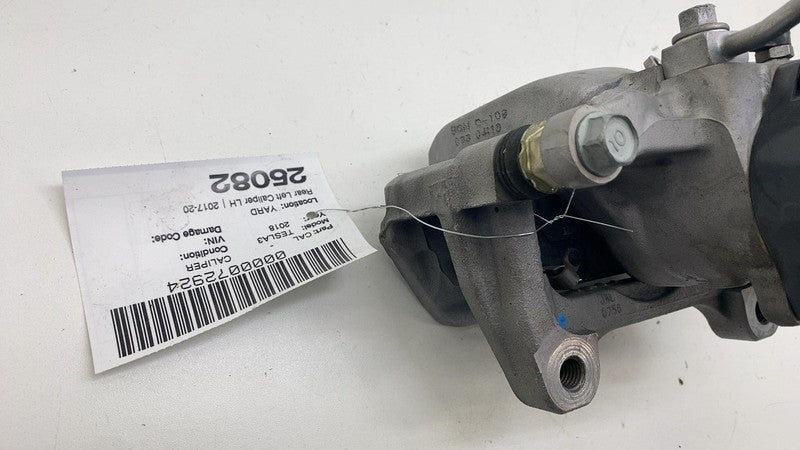 ⭕ 17-25 Tesla Model 3 M3 Rear Left Caliper w/ Brake Hose Line BASE 104