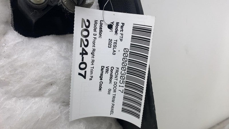 1593863-00-A ⭕ 21-23 Model 3 Front Passenger Side Door Trim Card Panel Right RH 1593863-00-A