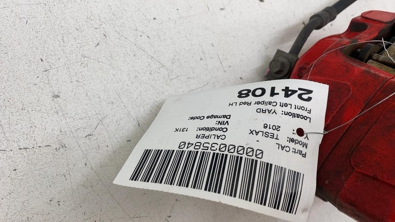 ⭕ 2016-2020 Tesla Model X Front Driver Side Caliper Red w/ Brake Hose 