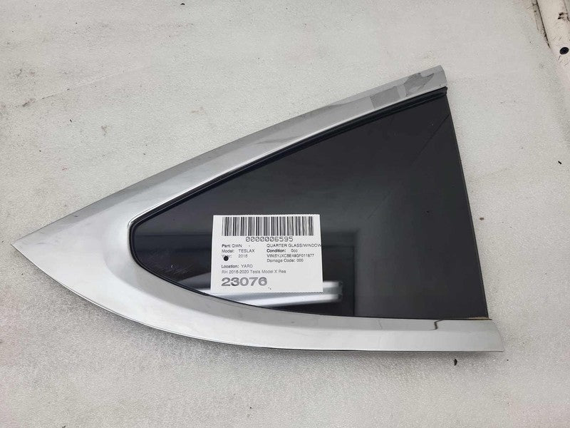 E9 43R-004553 2016-2020 Tesla Model X MX Rear Passenger Window QTR Quarter Glass 1/4 Right RH