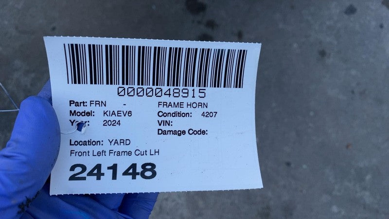 2022-2024 Kia EV6 Front Driver Side Structural Frame Horn Cutout Left LH