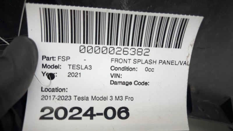 ⭕ 2017-2023 Tesla Model 3 Front Bumper Lower Valance Under Tray Diffus