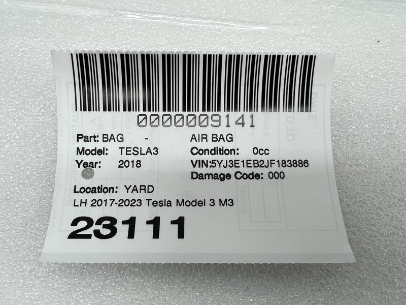 1077827 00 D ⭕ 2017-2023 Tesla Model 3 M3 Driver Side Curtain Airbag Module Left 1077827-00-D