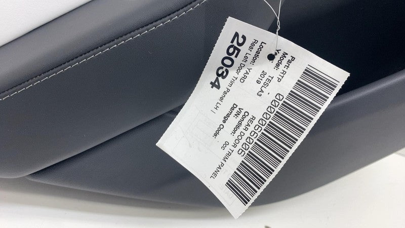 1090413-02-L ⭕ 17-20 Tesla Model 3 Rear Left Interior Door Panel Trim Card Cover 1090413-02-L