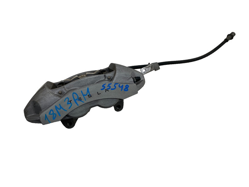 20C84904 00 ⭕ 2017-2020 Tesla Model 3 Front Passenger Side Right Caliper w/ Brake Hose Line