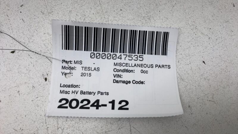 1024745 00 D 2012-2015 Tesla Model S HV Battery Rapid Mate Ancillary Plate Module & Contactor
