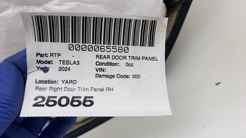 ⭕ 24-25 Tesla Model 3 Rear Passenger Highland Door Panel Trim Right RH (Cloth)