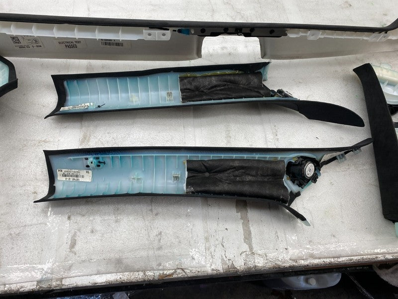 ⭕ 16-20 Tesla Model S SET of Ceiling Headliner Sunvisor Upper A + B + 