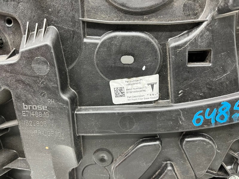 ⭕ 20-24 Model Y Front Right Door Window Regulator & Base Module OEM 14