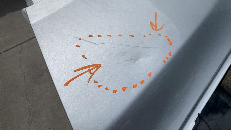 1028790-00-K ⭕ 2016-2024 Tesla Model X Rear Driver Side Falcon Door Panel Left Silver - PMSS