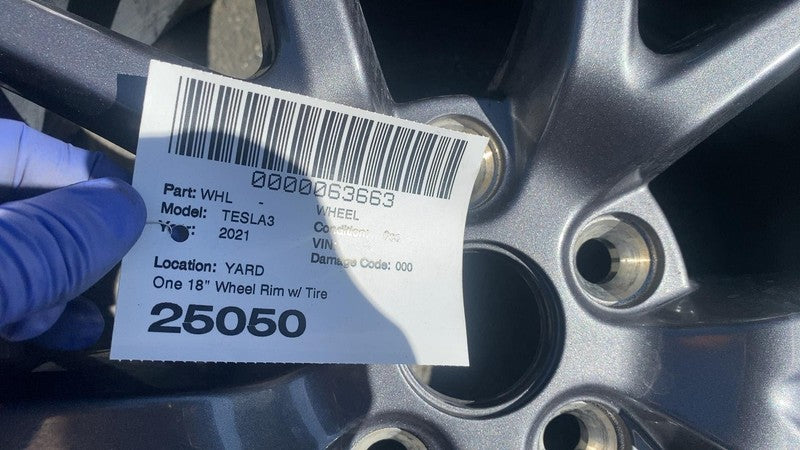 ⭕ 21-23 Tesla Model 3 Wheel Rim 18x8.5J +40MM w/ Michelin 235/45ZR18 1