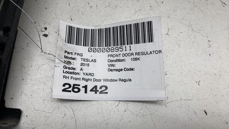 ⭕ 2012-2015 Tesla Model S Front Right Door Window Regulator & Motor 60