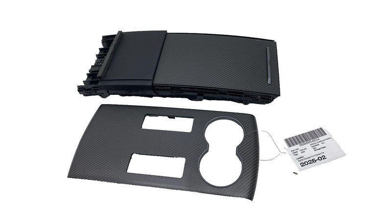 ⭕ 16-20 Model S Center Console Cover w/ Cupholder Trim Carbon Fiber 10