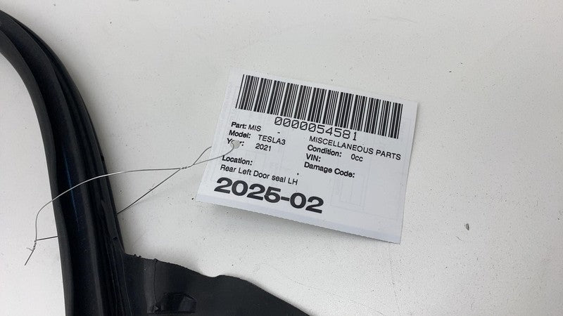 2017-2023 Tesla Model 3 Rear Driver Side Left Door Primary Weatherstrip Seal OEM