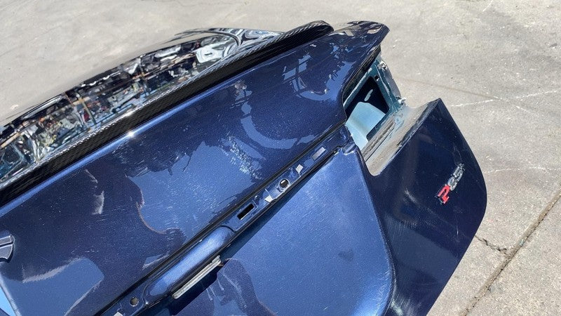 ⭕12-15 Model S Liftgate Trunk Lid Tailgate Hatch Shell Blue PMMB w/ Window Glass