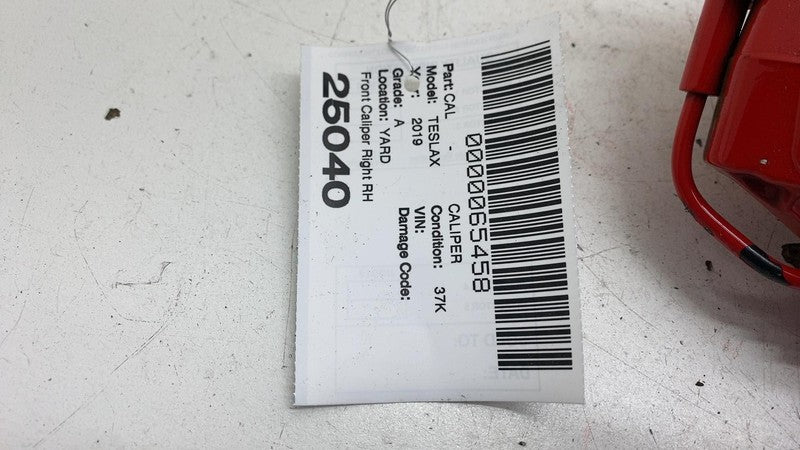 ⭕2016-2020 Tesla Model X Front Caliper w/ Brake Hose Line Right Red 10