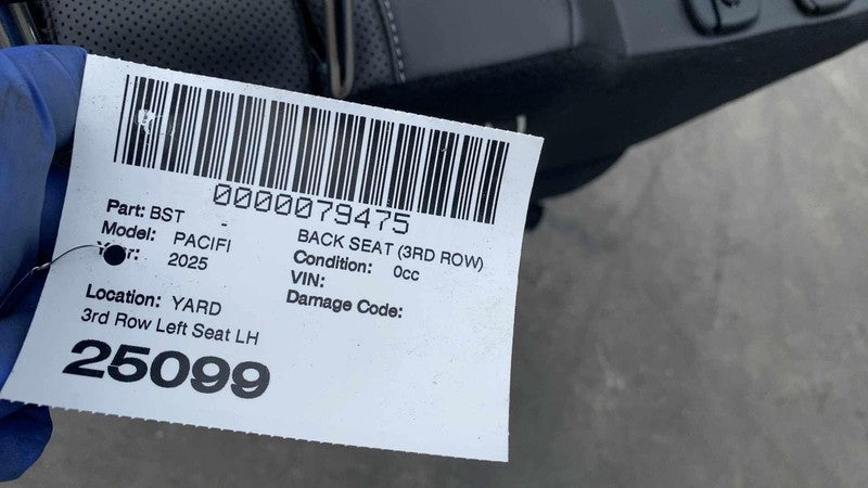 ⭕2017-2025 Chrysler Pacifica Rear Driver Side 3rd Row Seat Cushion Black Left LH