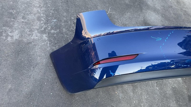 2017-2022 Tesla Model 3 M3 Rear Bumper Fascia Cover w/ Sensor Holes Blue - PPSB