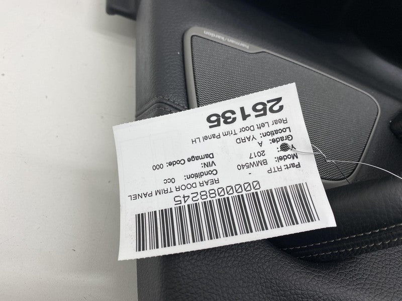 ⭕ 2017-2023 BMW 540i Rear Left Side Interior Door Panel Trim Card Blac