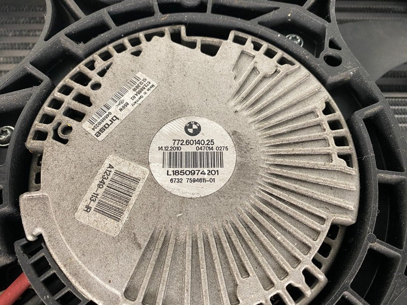 ⭕12-18 BMW 640i Radiator Cooling Fan AC Condenser Fan Shroud & Blade L