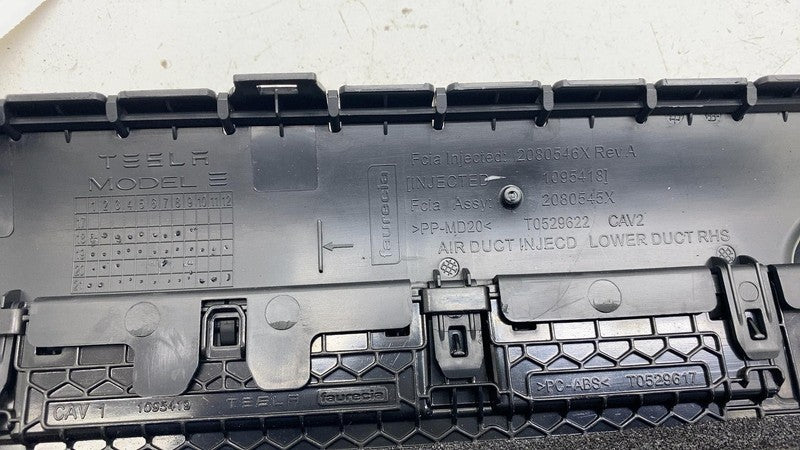 ⭕17-23 Model 3 Passenger Dash Heater A/C Air Vent Dash Duct Right 1083