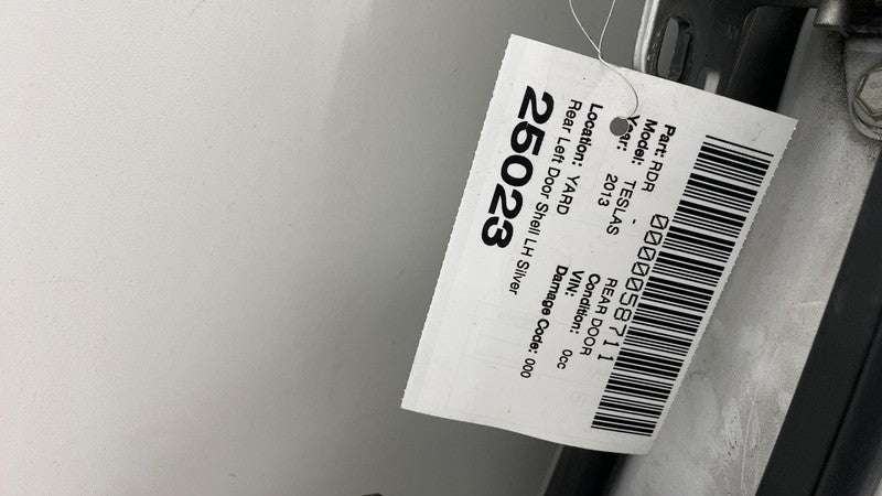 ⭕ 2012-2015 Tesla Model S Rear Driver Side Door Shell Panel Left Silve