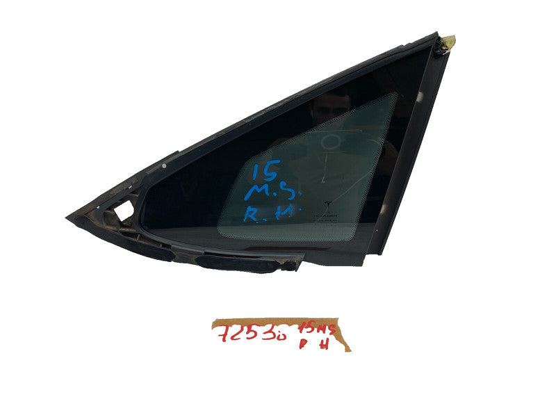 E6 43R-008010 ⭕ 12-15 Tesla Model S Rear Passenger Side Quarter Fixed Glass Right 1051820-00-A