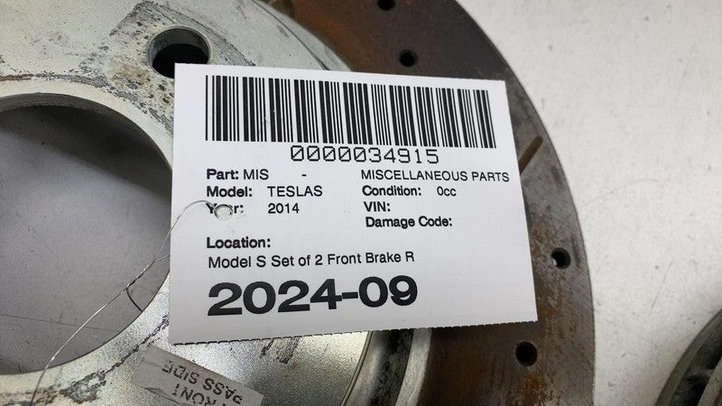 ⭕ 2012-2015 Tesla Model S SET of 2 Front Left & Right Brake Disc Rotor