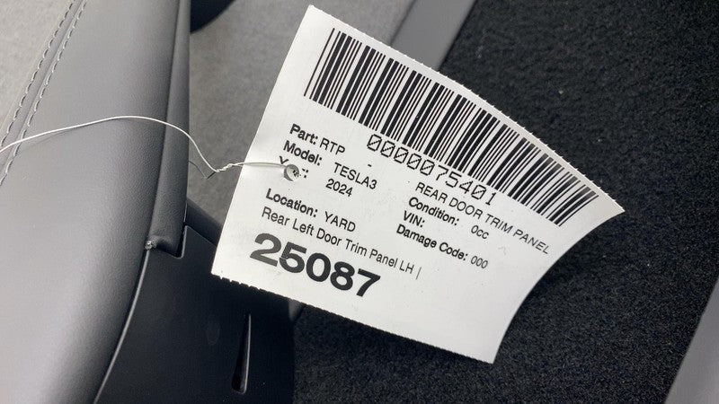 ⭕ 2024-2025 Tesla Model 3 Rear Driver Side Highland Door Panel Trim Card Left LH