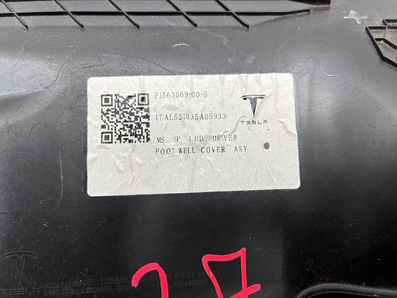 1563069 00 B ⭕ 2021-2025 Tesla Model S MS Instrument Panel Driver Footwell Cover 1563069-00-B