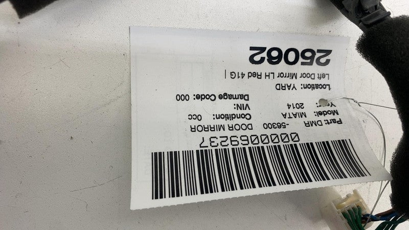 ⭕2006-2015 Mazda MX-5 Miata Front Driver Side Door Rear View Mirror Left Red 41G