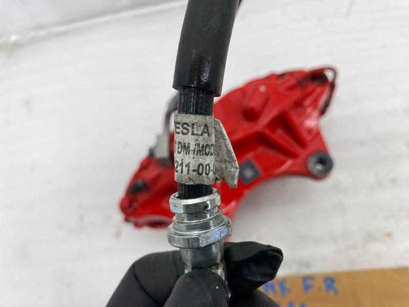 ⭕ 2016-2020 Tesla Model X Front Passenger Side Caliper w/ Brake Hose Line Right