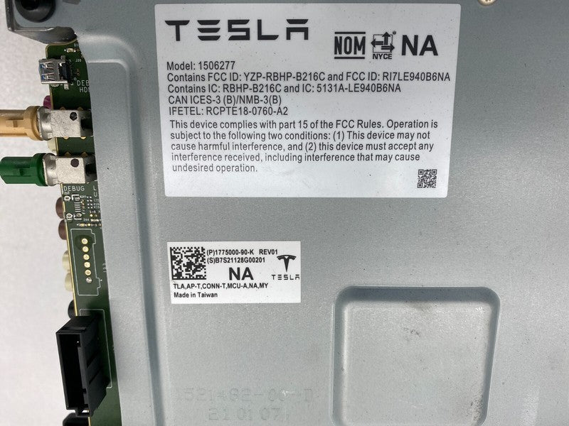 177500090K ⭕ 2020-2023 Tesla Model Y MY MCU Computer Media Control Module OEM 1775000-90-K