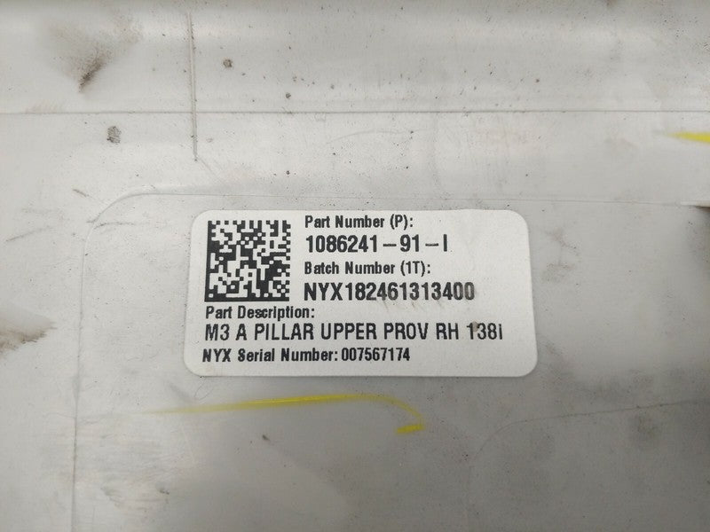 108624191I ⭕17-22 Model 3 Front Passenger Side Upper A-Pillar Trim Cover Right 1086241-91-I