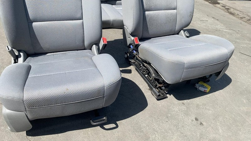 ⭕ 14-19 Chevrolet Silverado 1500 Set of 5 Front & Rear Cloth Seat AZ3 Heated OEM