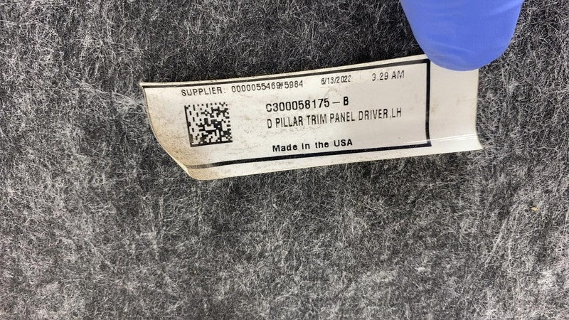 ⭕ 2022 Rivian EDV-700 Van Driver Side D-Pillar Trim Cover Panel Left C