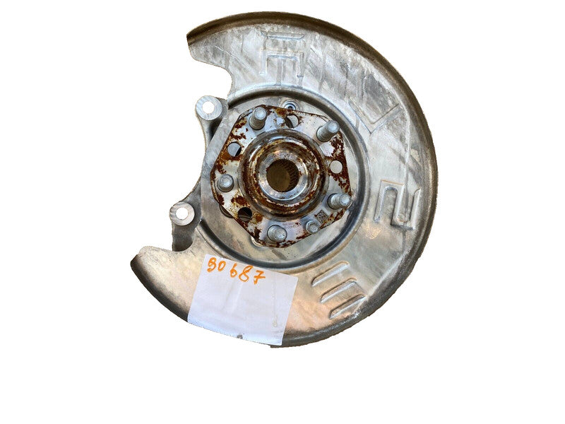 1044416 00 F 17-23 Model 3 Rear Right Side Spindle Knuckle w/ Shield & Wheel Hub 1044416-00-F