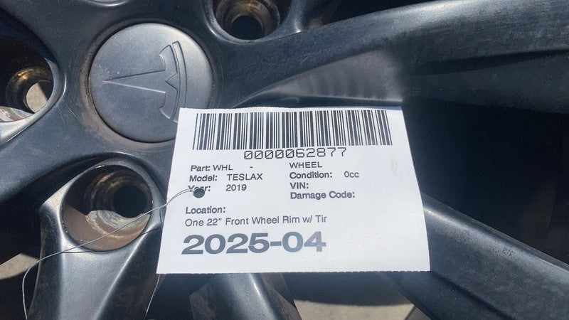 ⭕ 16-20 Model X Turbine Wheel Rim 22x9.0J +35MM w/ Tire 265/35ZR22 102